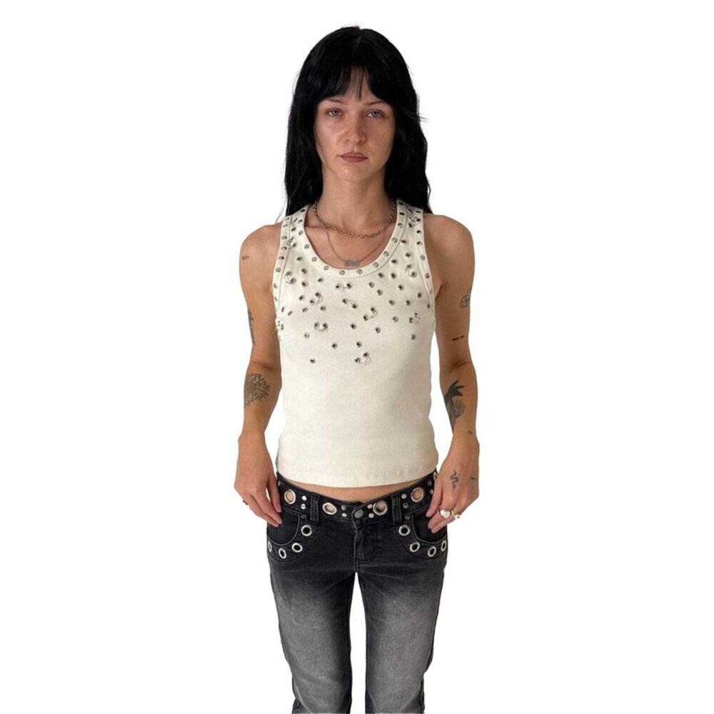 The Ragged Priest Womens/Ladies Fitted Tank Top / Ecru